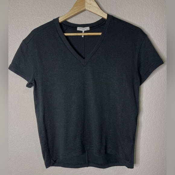rag & bone The Knit V Neck Black Size xxs - Picture 4 of 10